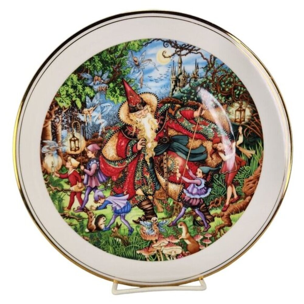 Royal Doulton Plate Spellbinder Moonlight Dance Wizards Fairies‎ Woodland READ